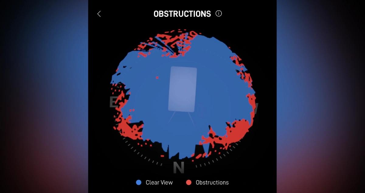 Starlink obstruction map